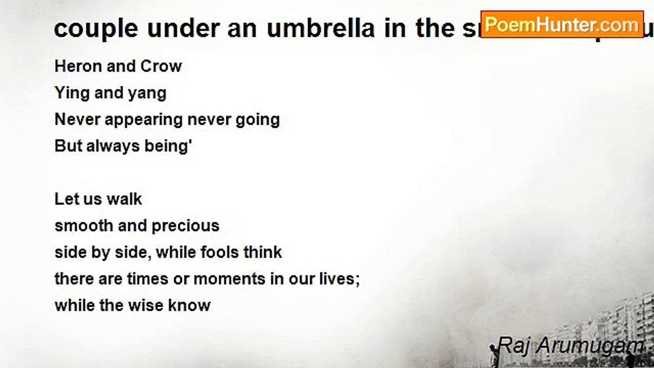 Raj Arumugam - couple under an umbrella in the snow  couple under an umbrella in the snow