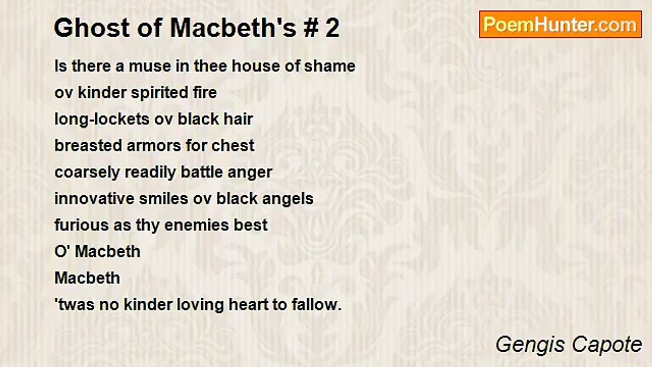 Gengis Capote - Ghost of Macbeth's # 2