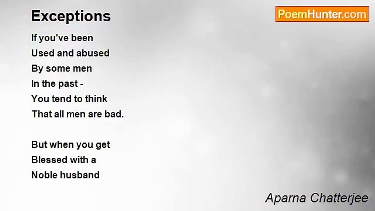 Aparna Chatterjee - Exceptions