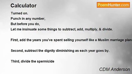 CDM Anderson - Calculator