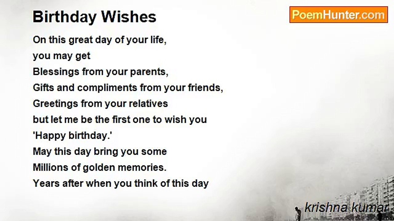 krishna kumar - Birthday Wishes