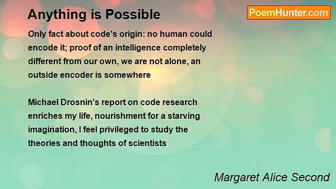 Margaret Alice Second - Anything is Possible