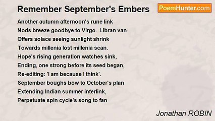 Jonathan ROBIN - Remember September's Embers