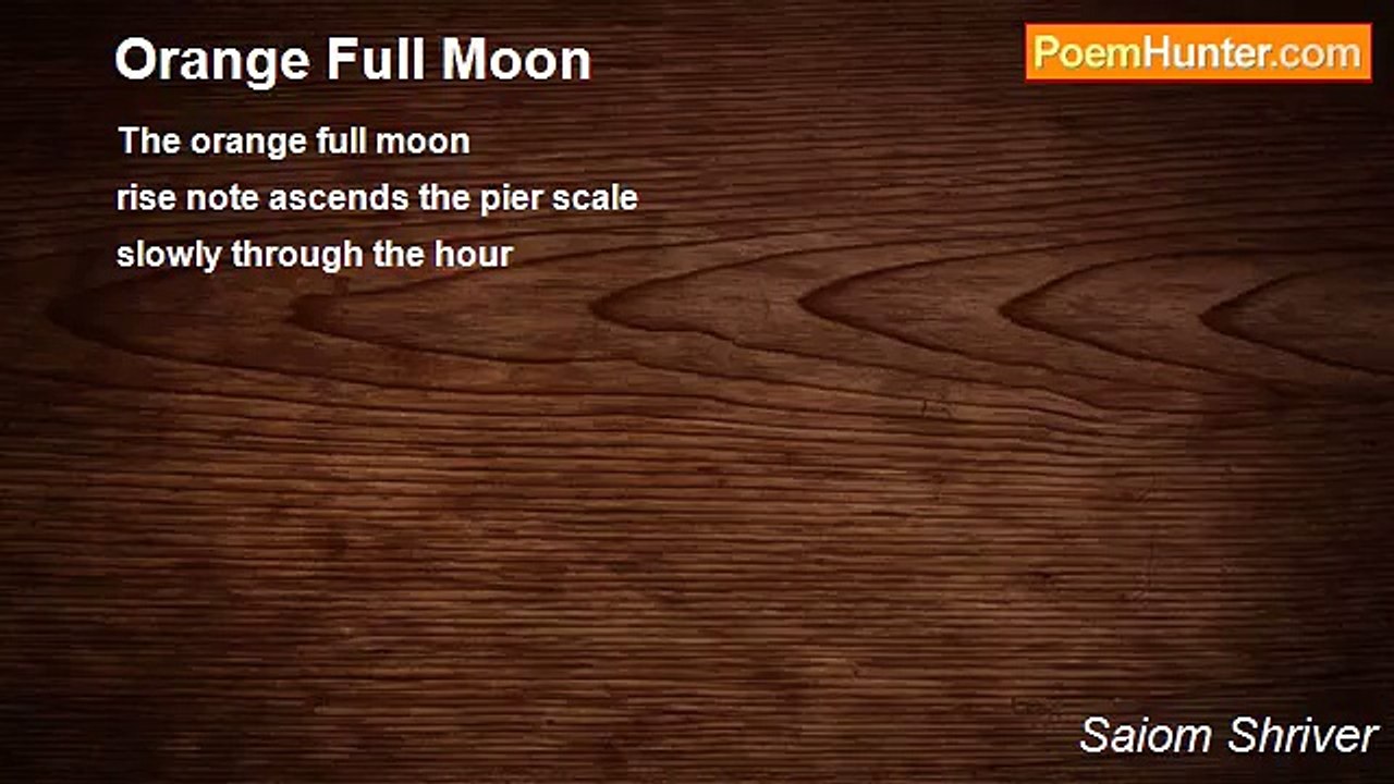Saiom Shriver - Orange Full Moon