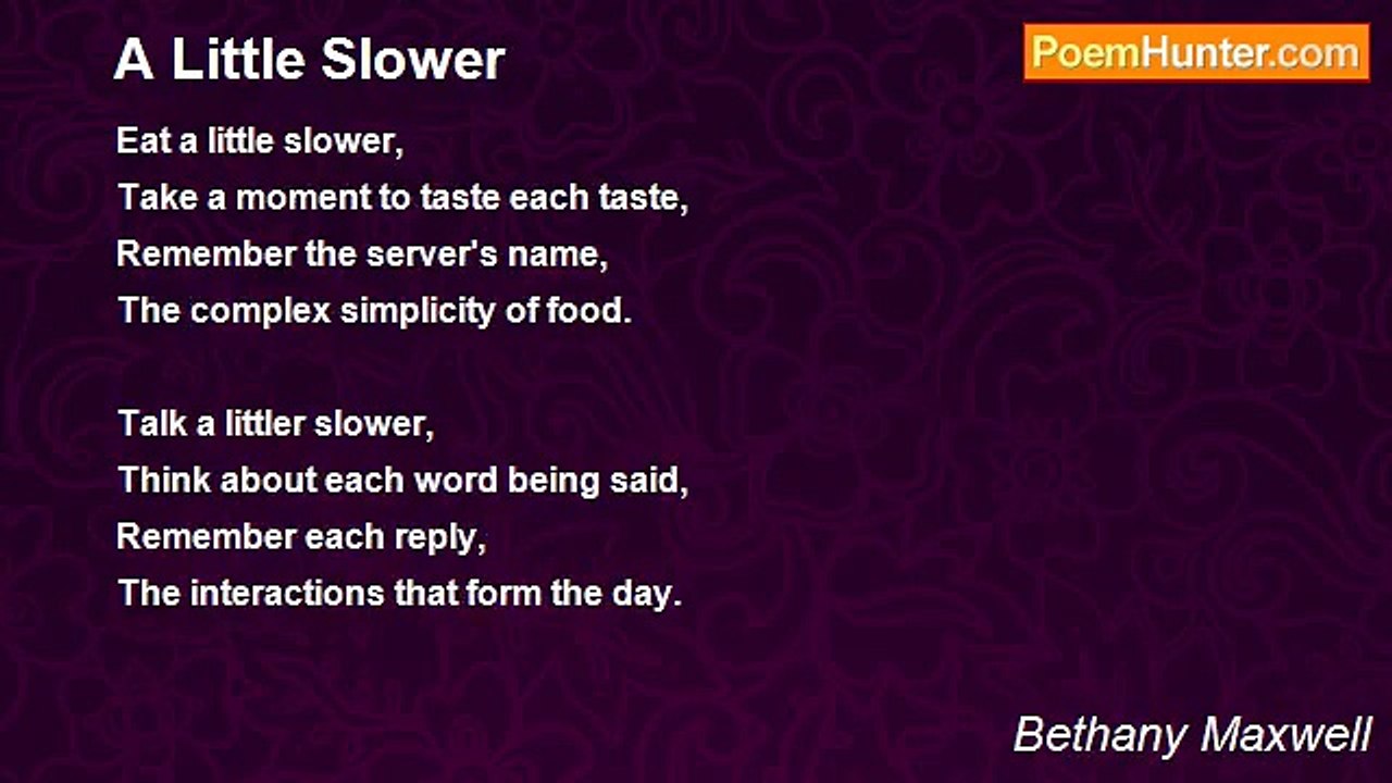Bethany Maxwell - A Little Slower