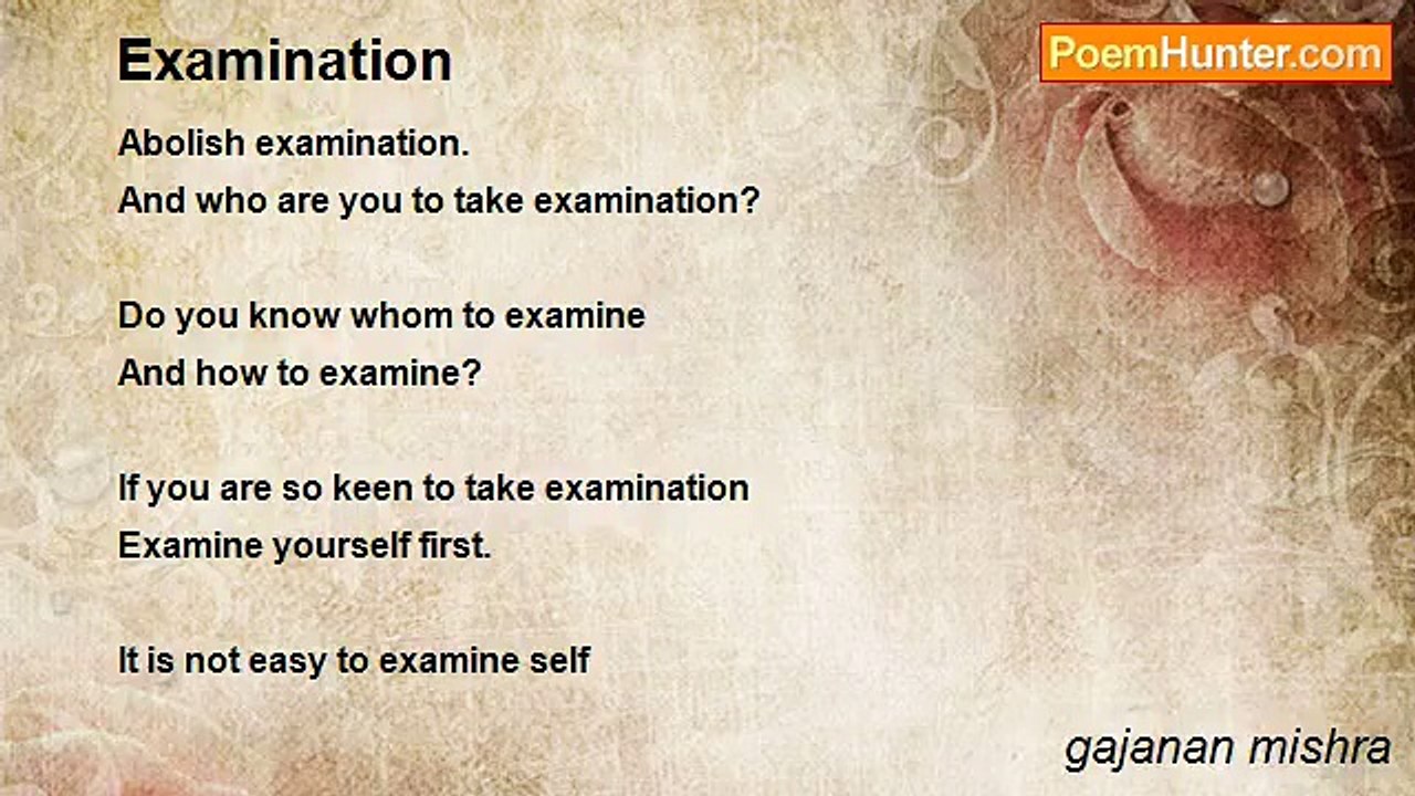 gajanan mishra - Examination
