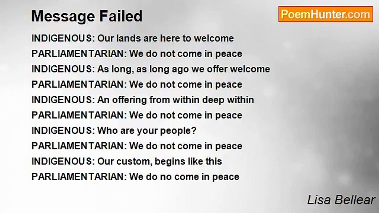 Lisa Bellear - Message Failed