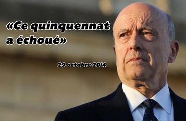 «Je crois que ce quinquennat a échoué»