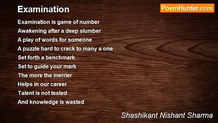 Shashikant Nishant Sharma - Examination