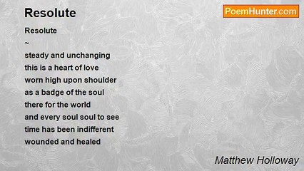 Matthew Holloway - Resolute
