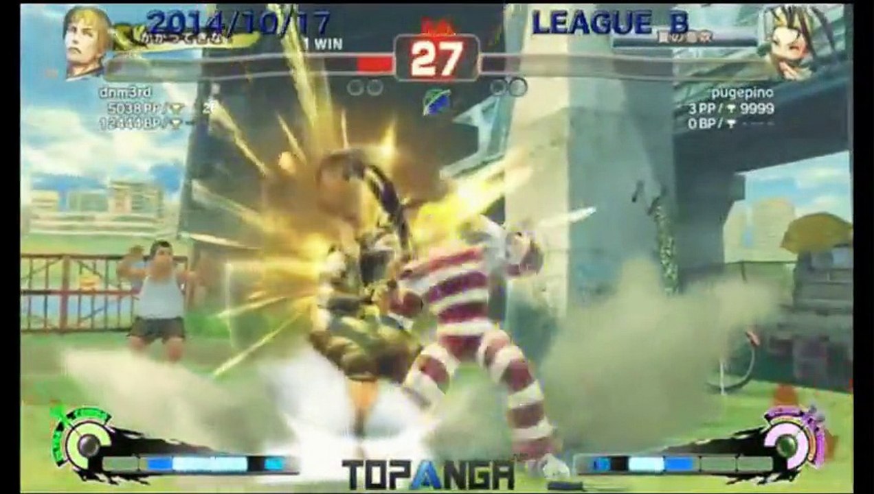 USF4 - EX Pugera (Ibuki) vs. Sasaki (Cody) - Topanga League 4B