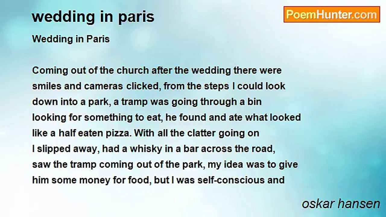 oskar hansen - wedding in paris