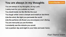 Kazi Nazrul Islam - You are always in my thoughts