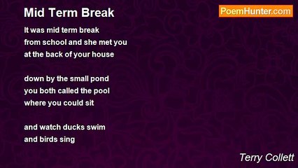 Terry Collett - Mid Term Break