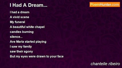 chantelle ribeiro - I Had A Dream...