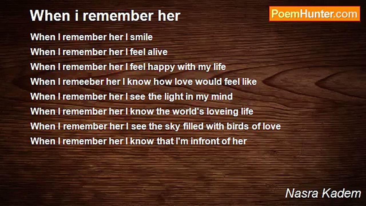 Nasra Kadem - When i remember her