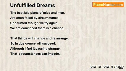 ivor or ivor.e hogg - Unfulfilled Dreams