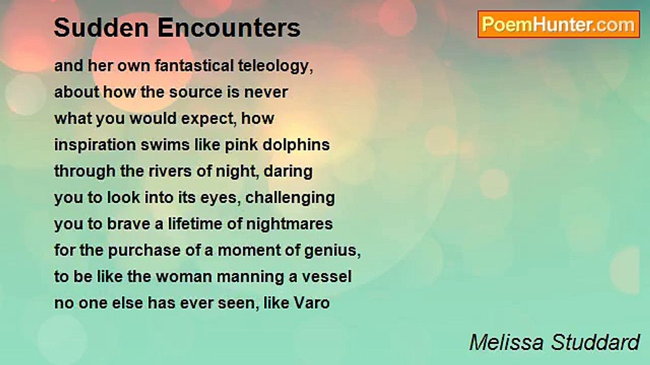 Melissa Studdard - Sudden Encounters