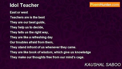 KAUSHAL SABOO - Idol Teacher