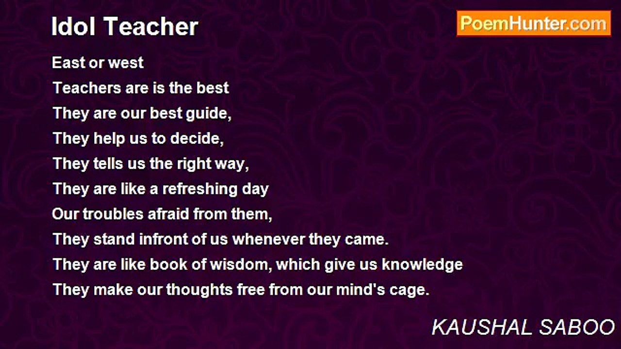 KAUSHAL SABOO - Idol Teacher