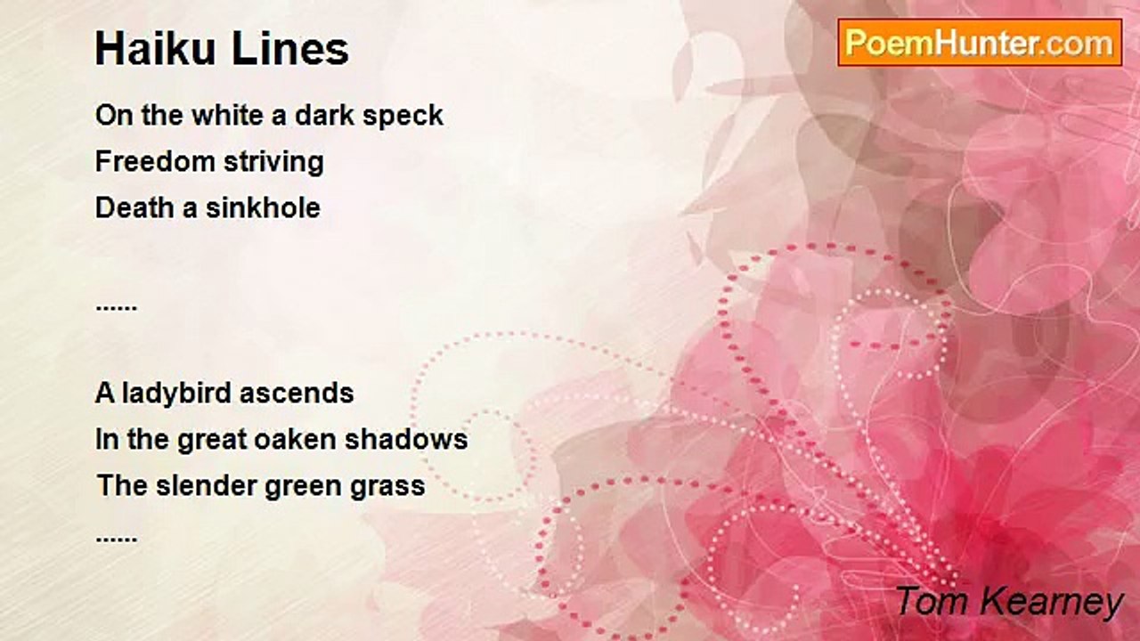 Tom Kearney - Haiku Lines