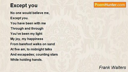 Frank Walters - Except you