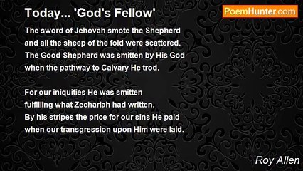 Roy Allen - Today... 'God's Fellow'