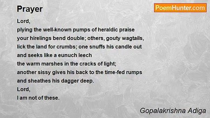 Gopalakrishna Adiga - Prayer