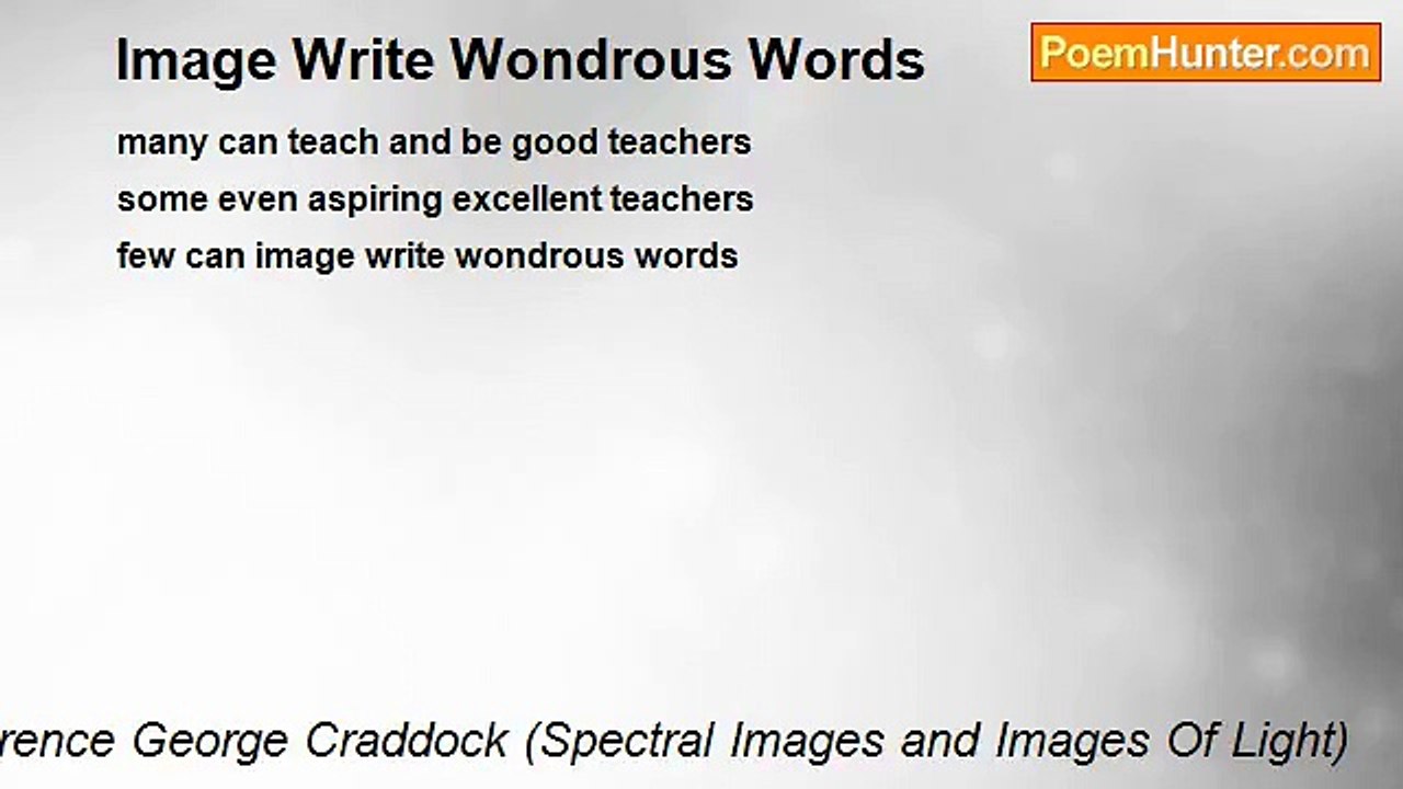 Terence George Craddock (Spectral Images and Images Of Light) - Image Write Wondrous Words