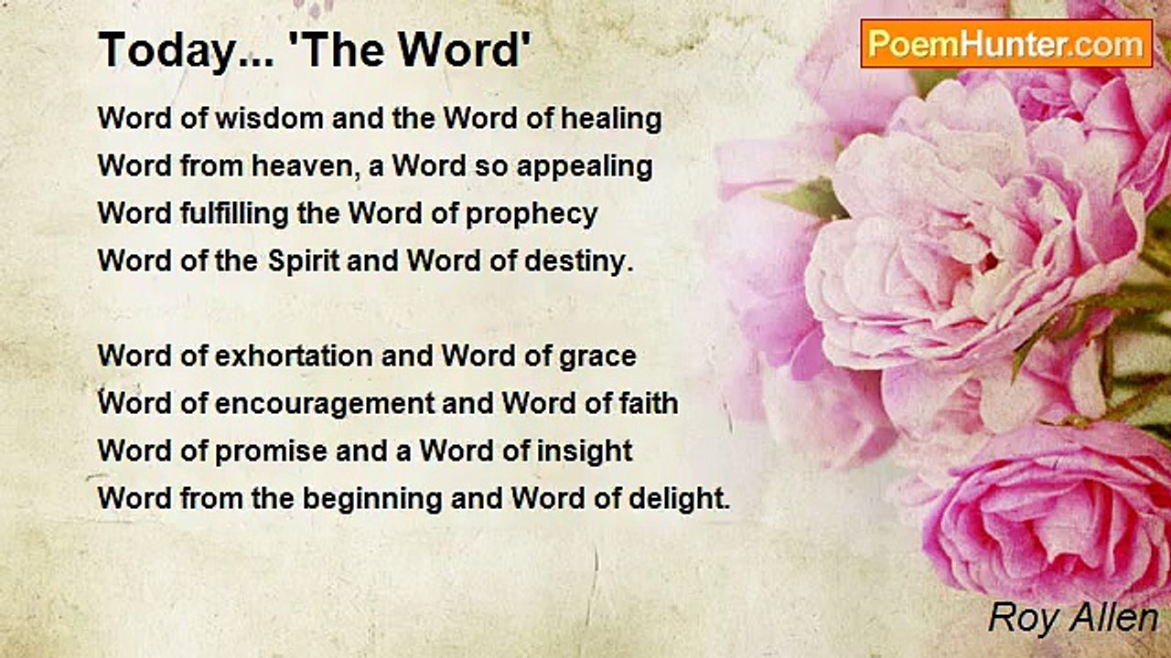 Roy Allen - Today... 'The Word'