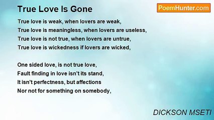 DICKSON MSETI - True Love Is Gone