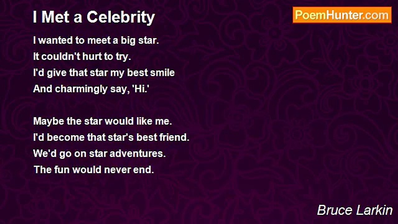 Bruce Larkin - I Met a Celebrity