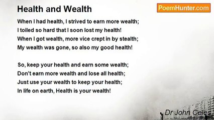 Dr John Celes - Health and Wealth