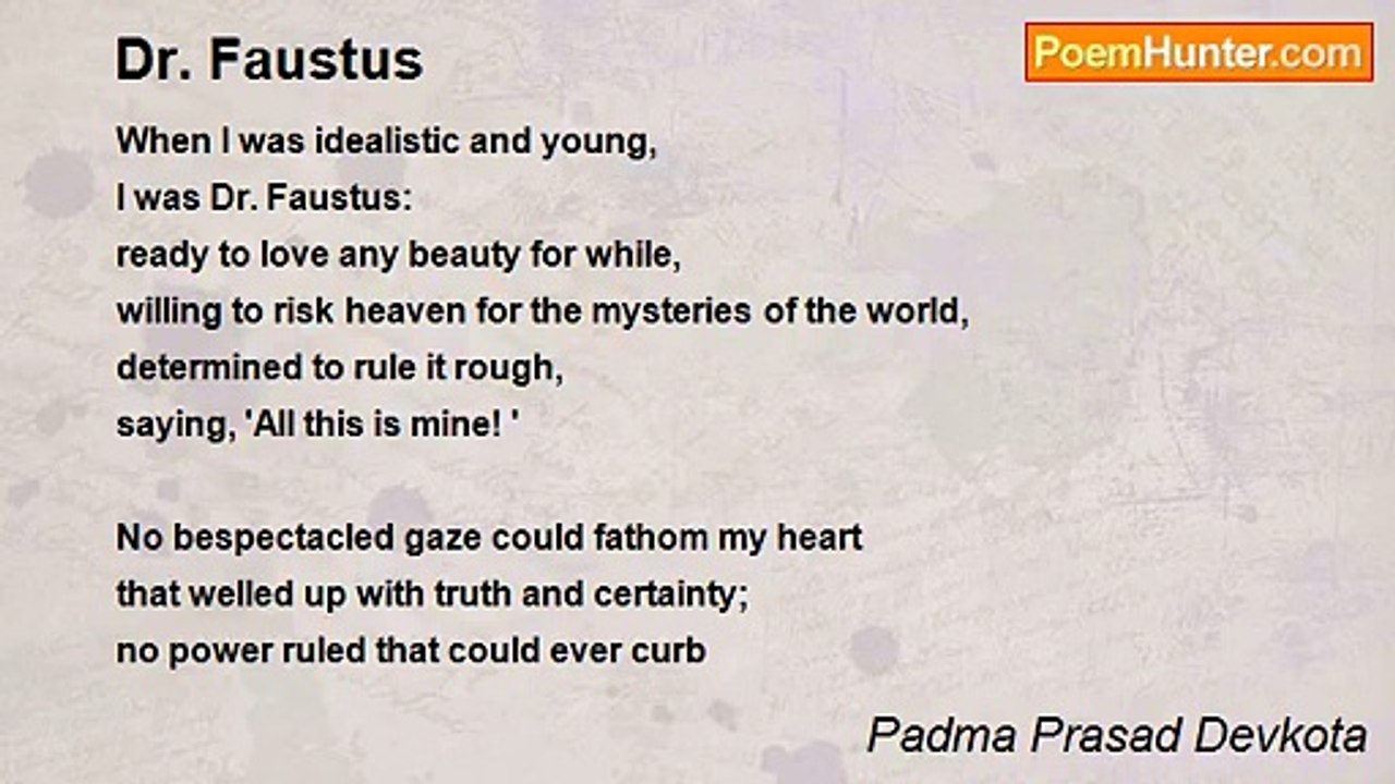 Padma Prasad Devkota - Dr. Faustus