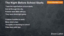 Bruce Larkin - The Night Before School Starts