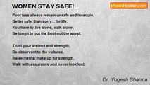 Dr. Yogesh Sharma - WOMEN STAY SAFE!