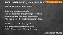 Hannington Mumo - MOI UNIVERSITY, MY ALMA MATER