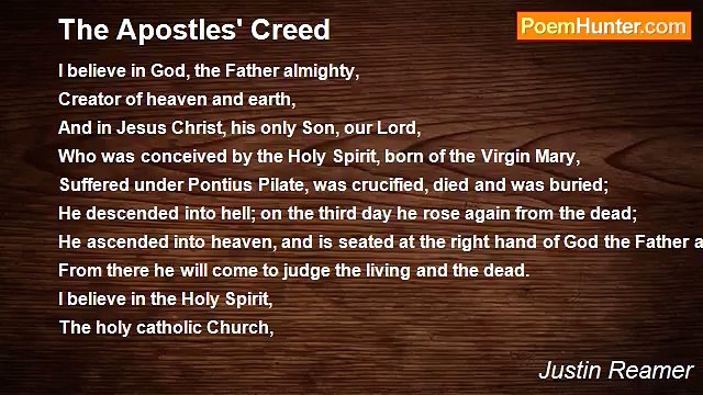 Justin Reamer - The Apostles' Creed