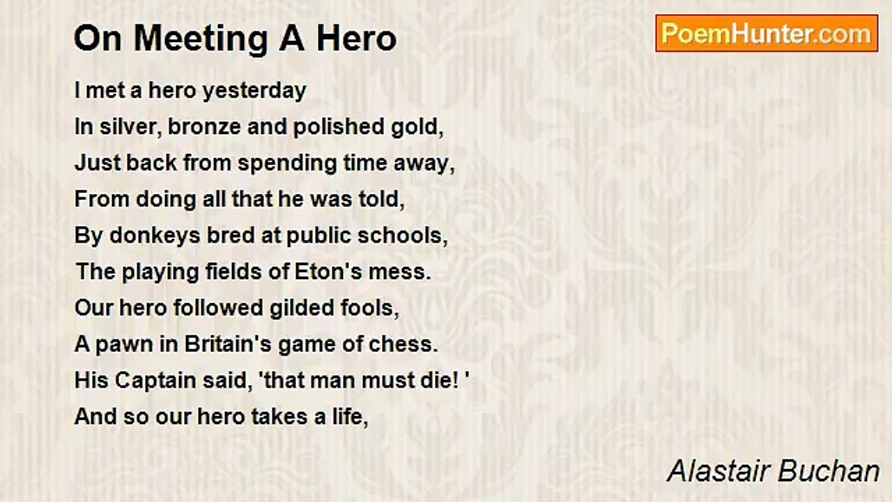Alastair Buchan - On Meeting A Hero
