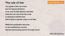 Neil McGreevy - The rule of law