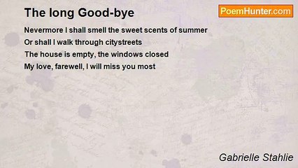 Gabrielle Stahlie - The long Good-bye