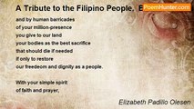 Elizabeth Padillo Olesen - A Tribute to the Filipino People,  EDSA Revolution!