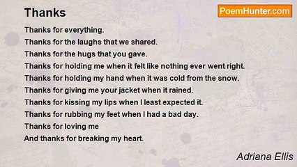 Adriana Ellis - Thanks