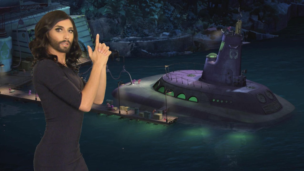 Conchita Wurst als Agentin Eva in DIE PINGUINE AUS MADAGASCAR