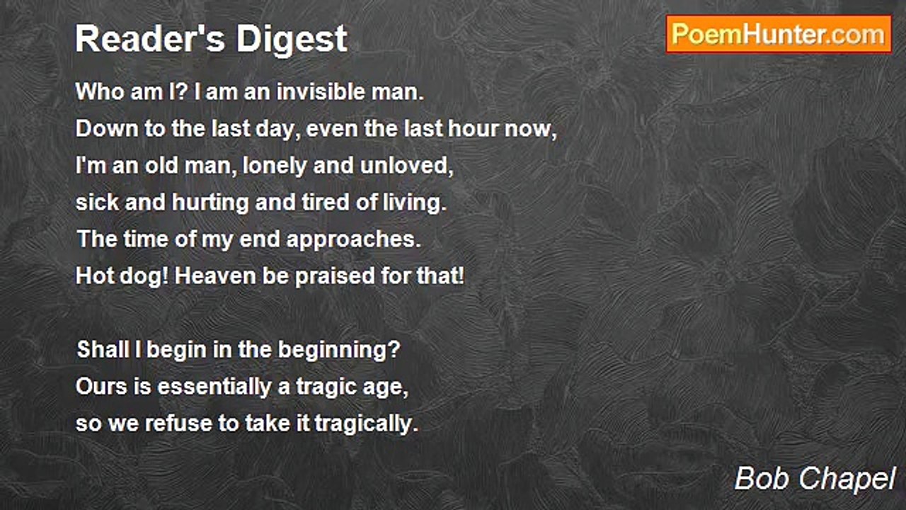 Bob Chapel - Reader's Digest