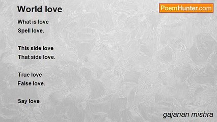 gajanan mishra - World love