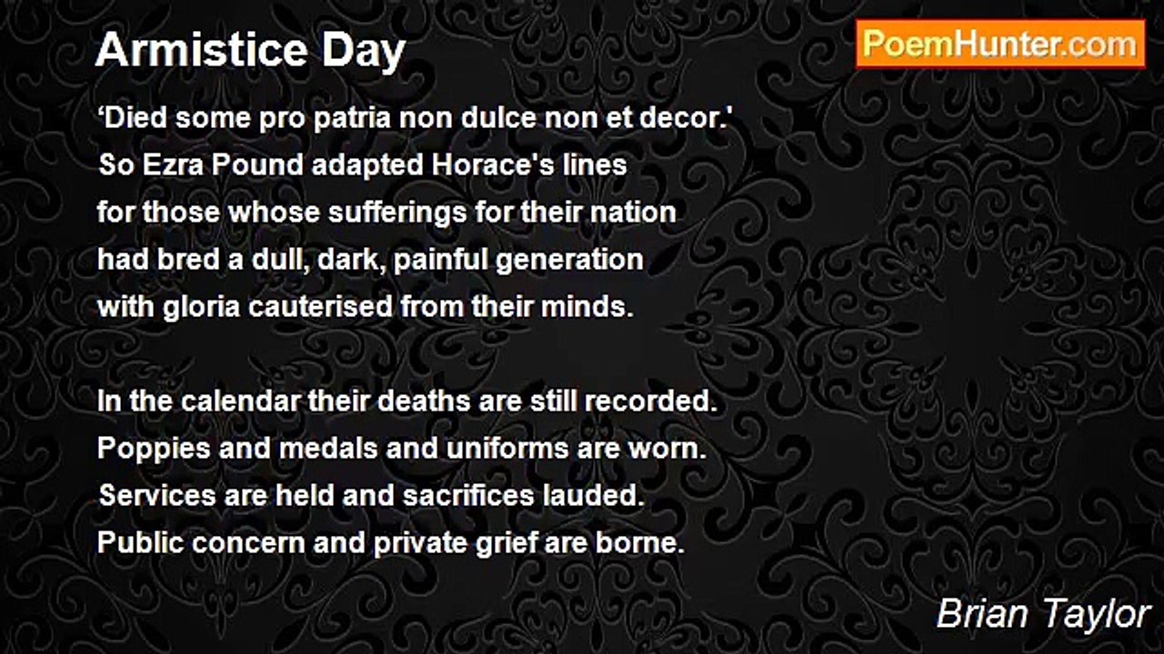 Brian Taylor - Armistice Day