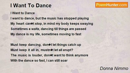Donna Nimmo - I Want To Dance