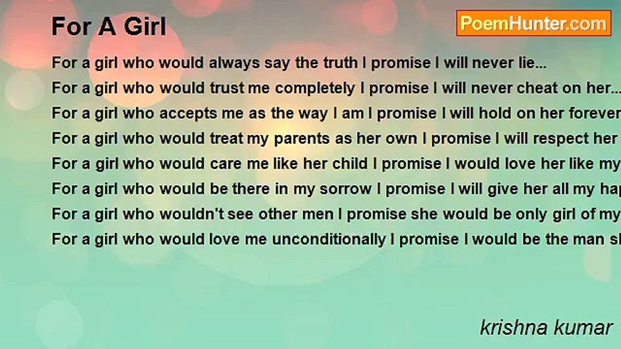 krishna kumar - For A Girl