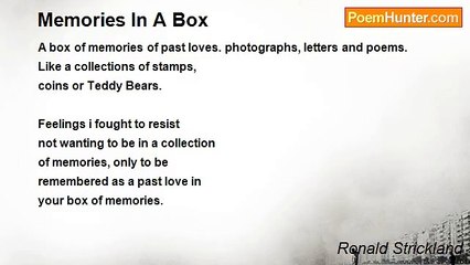 Ronald Strickland - Memories In A Box
